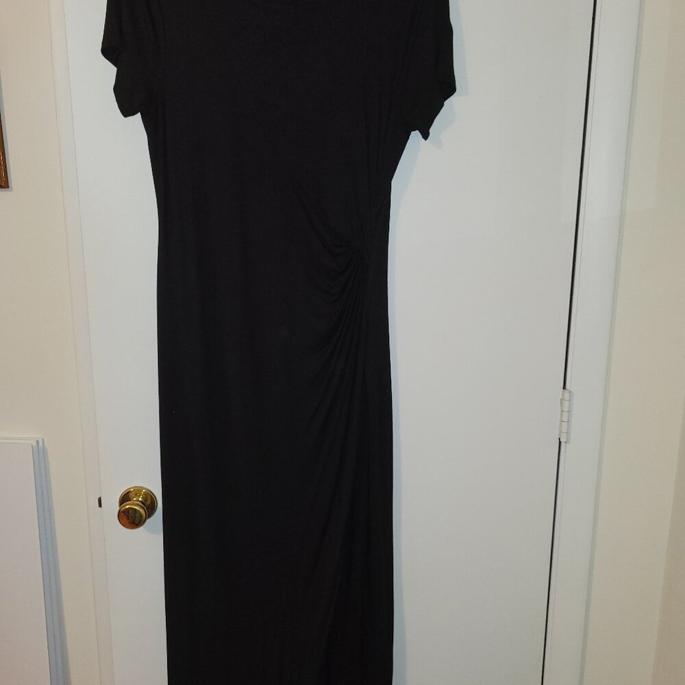 SPENSE Brand Long Black Knit Dress Size (L)